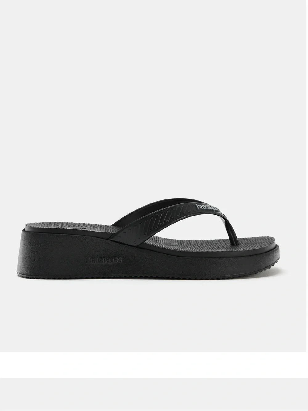 Special Havaianas x Zara collection: Platform Thong Sandals Black NWT - Picture 5 of 9